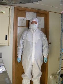 Clean suit and hood